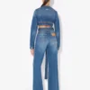 Blugi din denim cu curele Blugi din denim cu curele