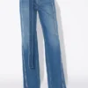 Blugi din denim cu curele Blugi din denim cu curele