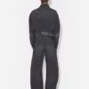 Blugi din denim negru cu curea Blugi din denim negru cu curea