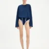 Body-ul cu mâneci lungi și efect răsucit Body-ul cu mâneci lungi și efect răsucit