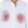 Cămășa cu imprimeu „Red Blurry Roses”