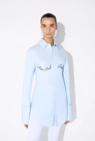 Cămașa albastră cu imprimeu Jean Paul Gaultier