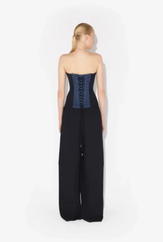 Corsete din denim cu două materiale Corsete din denim cu două materiale