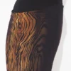 Fusta lungă drapată cu imprimeu „Wood”
