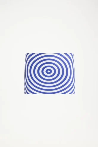 Fusta mini albastră cu imprimeu „Target”