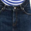 Fusta mini din denim cu croi curbat