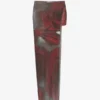 Fuste-pantaloni roșie cu trandafiri estompați Fuste-pantaloni roșie cu trandafiri estompați