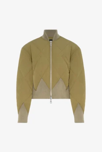 Geci bomber kaki cu model în romburi