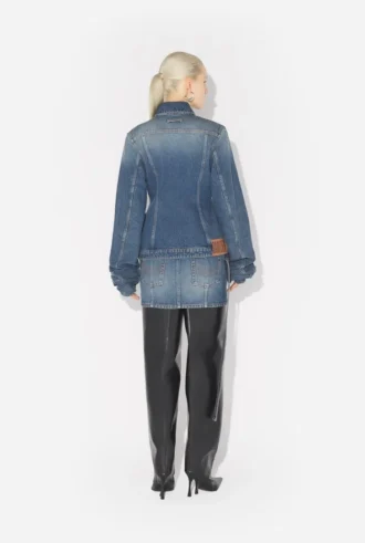 Geci din denim albastru cu mâneci oversized