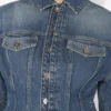 Geci din denim albastru cu mâneci oversized Geci din denim albastru cu mâneci oversized