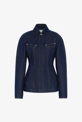 Geci din denim cu umeri căptușiți