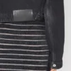 Geci din denim negru cu curea Geci din denim negru cu curea