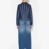 Paltoanul din denim cu două moduri de purtare Paltoanul din denim cu două moduri de purtare