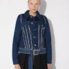 Paltoanul din denim cu două moduri de purtare Paltoanul din denim cu două moduri de purtare