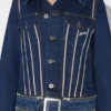Paltoanul din denim cu două moduri de purtare Paltoanul din denim cu două moduri de purtare