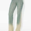 Pantaloni albastri cu imprimeu spiral Pantaloni albastri cu imprimeu spiral