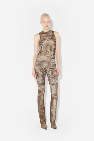 Pantaloni bej Madaillon