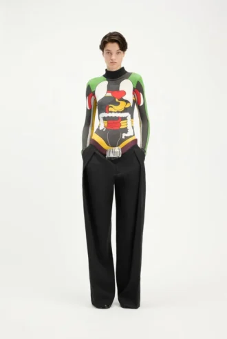 Pantaloni de costum cu croială curbată