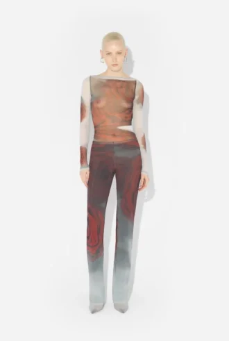 Pantaloni Red Blurry Roses
