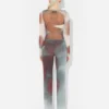 Pantaloni Red Blurry Roses