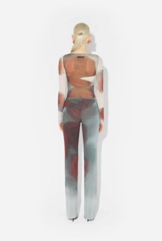 Pantaloni Red Blurry Roses