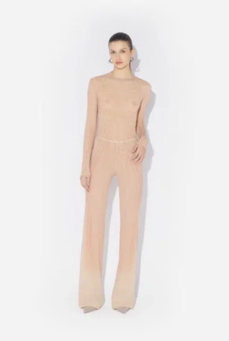 Pantaloni roz cu imprimeu spiral