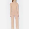 Pantaloni roz cu imprimeu spiral Pantaloni roz cu imprimeu spiral
