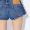 Pantaloni scurți din denim albastru cu nasturi Pantaloni scurți din denim albastru cu nasturi