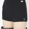 Pantaloni scurți negri cu jartiere Pantaloni scurți negri cu jartiere
