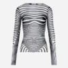 Re-Edition – Topul albastru marin cu efect de Body Morph