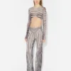 Reeditare – Pantaloni albastri marin cu efect Body Morph