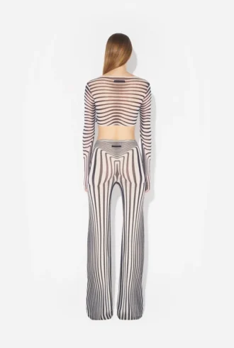 Reeditare – Pantaloni albastri marin cu efect Body Morph