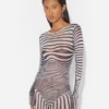 Reeditare – rochia albastru închis cu imprimeu Body Morph Reeditare – rochia albastru închis cu imprimeu Body Morph