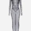 Reeditare – rochia albastru închis cu imprimeu Body Morph Reeditare – rochia albastru închis cu imprimeu Body Morph