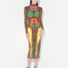 Reeditare – rochia midi cu buline maro Reeditare – rochia midi cu buline maro
