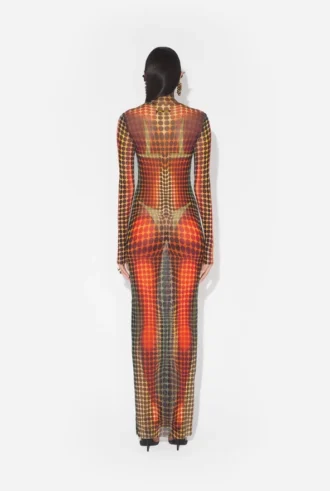 Reeditare – Rochie lungă Brown Dots