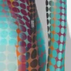 Reeditare – Top din plasă cu Mesh Print cu buline albastre