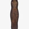 Rochia lungă drapată „Wood” Rochia lungă drapată „Wood”