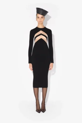 Rochia neagră cu model Chevron Rochia neagră cu model Chevron