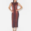 Rochie din bumbac cu imprimeu de piton Rochie din bumbac cu imprimeu de piton