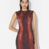 Rochie din bumbac cu imprimeu de piton Rochie din bumbac cu imprimeu de piton