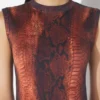 Rochie din bumbac cu imprimeu de piton Rochie din bumbac cu imprimeu de piton