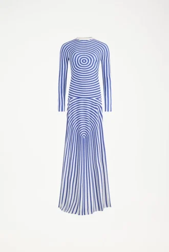 Rochie lungă albastră cu imprimeu Target