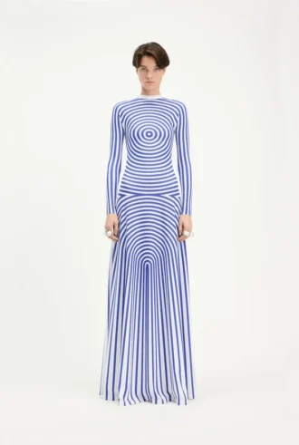 Rochie lungă albastră cu imprimeu Target
