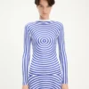 Rochie lungă albastră cu imprimeu Target