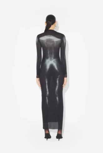 Rochie lungă argintie Body Dust