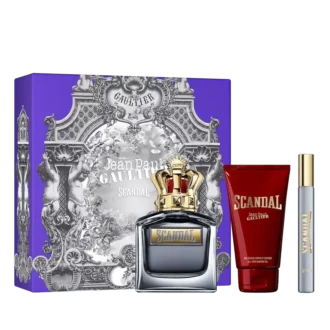 Scandal Pour Homme 3,4 oz, gel de duș 2,5 oz și spray