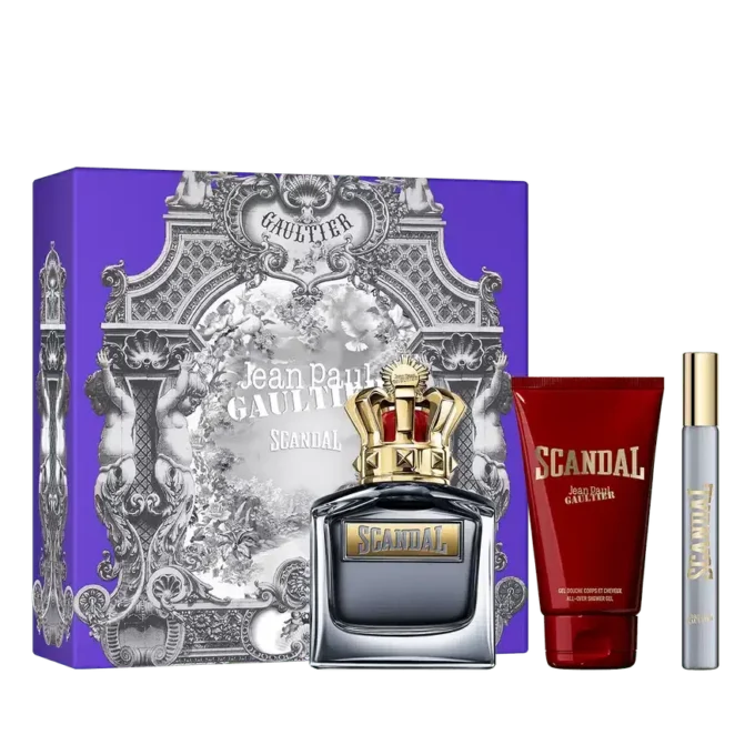 Scandal Pour Homme 3,4 oz, gel de duș 2,5 oz și spray Scandal Pour Homme 3,4 oz, gel de duș 2,5 oz și spray