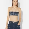 Sutienul din denim cu efect Trompe L’œIl