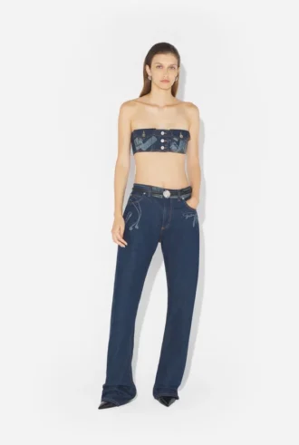 Sutienul din denim cu efect Trompe L’œIl Sutienul din denim cu efect Trompe L’œIl